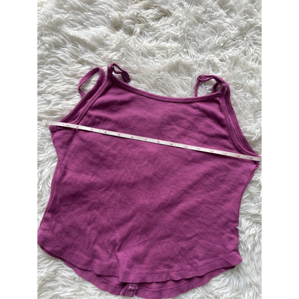 Pilcro Button Front Ribbed Cami Tank Top - Picture 9 of 9